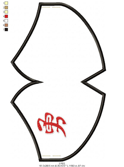 Face Mask Courage - ITH Project - Machine Embroidery Design