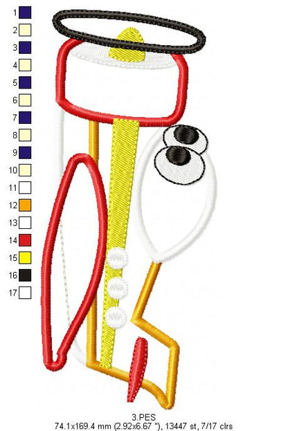 Airplane  - Applique - 6 Sizes - Machine Embroidery Designs