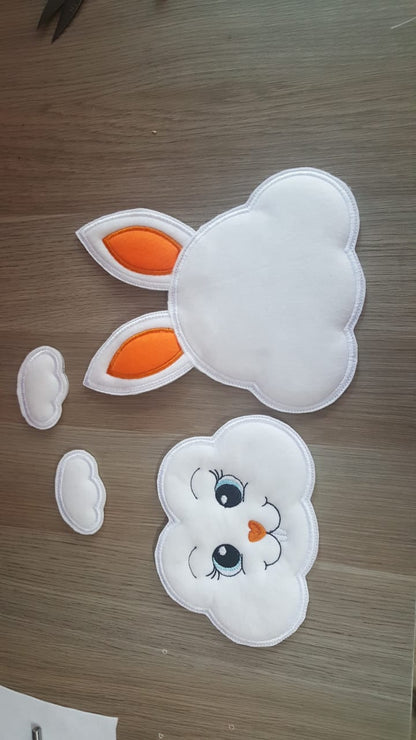 Easter Basket Rabbit Face - ITH Project - Machine Embroidery Design