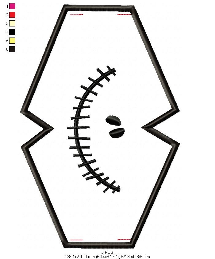 Face Mask Skull - ITH Project - Machine Embroidery Design