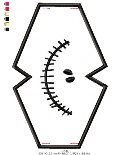 Face Mask Skull - ITH Project - Machine Embroidery Design