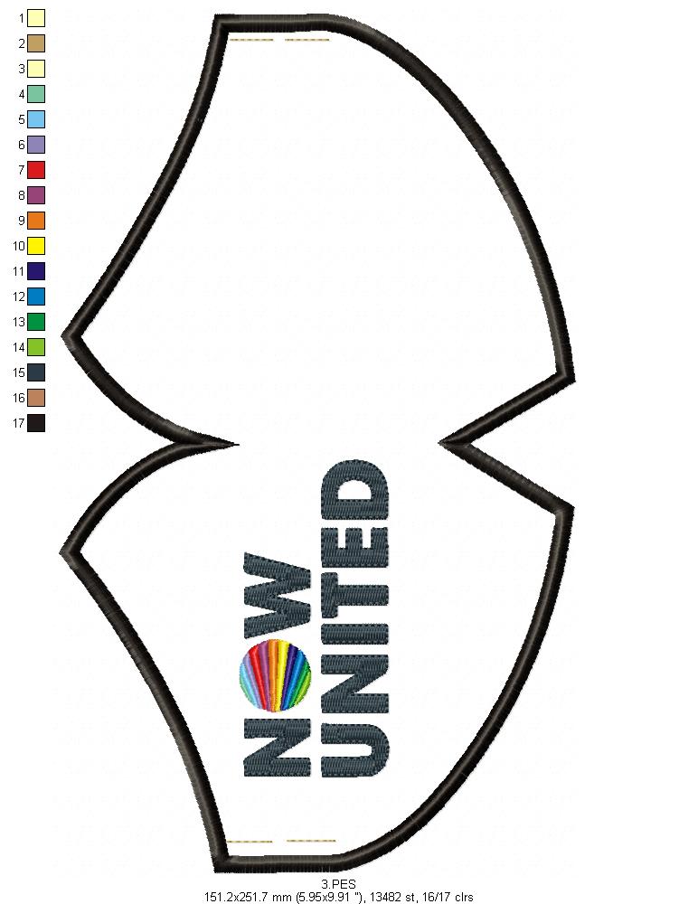 Now United Face Mask - ITH Project - Machine Embroidery Design