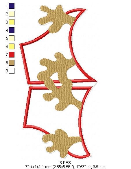 Santa Claus Door Ornament 1 - ITH Project - Machine Embroidery Design