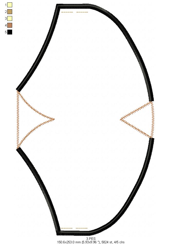 Face Mask - ITH Project - Machine Embroidery Design