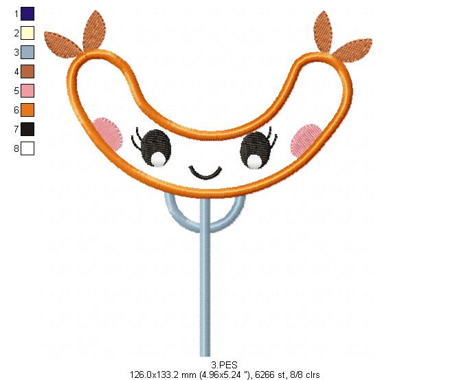 Oktoberfest - Sausage - Germany  -  Applique  -6 sizes -  Machine Embroidery Design