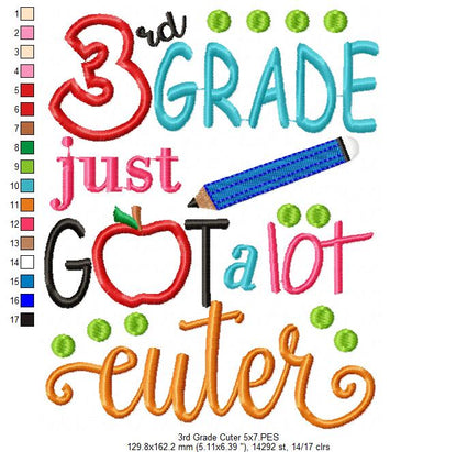 3rd Grade Just Got a Lot Cuter - Applique