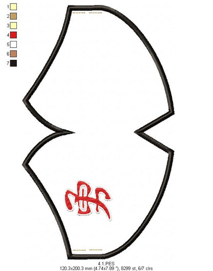 Face Mask Courage - ITH Project - Machine Embroidery Design