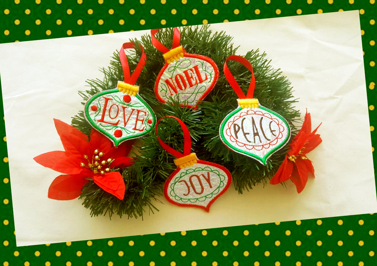 Christmas Ornaments - ITH Project - Machine Embroidery Design
