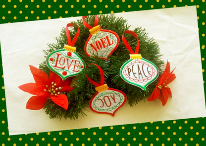 Christmas Ornaments - ITH Project - Machine Embroidery Design