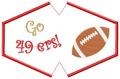 Go 49ers! Face Mask - ITH Project - Machine Embroidery Design