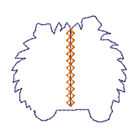 Lion Pacifier Holder - ITH Project - Machine Embroidery Design