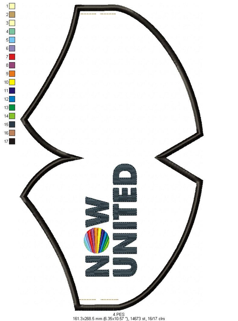 Now United Face Mask - ITH Project - Machine Embroidery Design