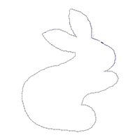 Happy Easter Bunnies in Love Door Ornament - ITH Project - Machine Embroidery Design