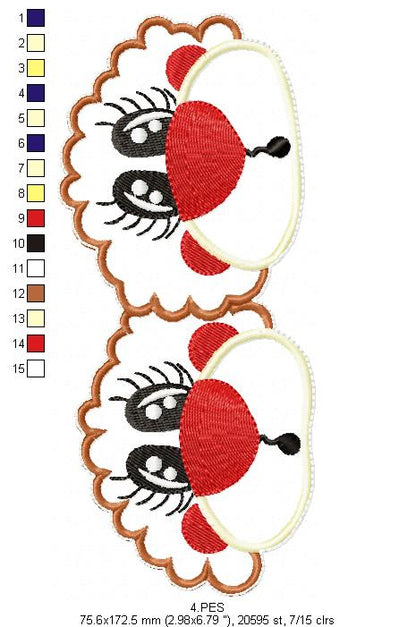 Santa Claus Door Ornament 1 - ITH Project - Machine Embroidery Design
