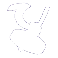 Santa Claus Lifting Weight Ornament - ITH Project - Machine Embroidery Design