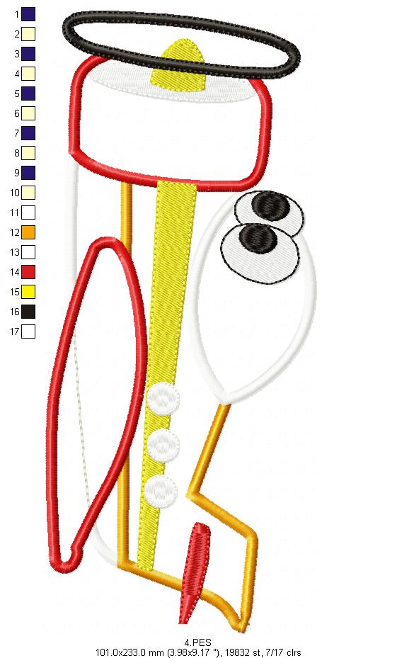 Airplane  - Applique - 6 Sizes - Machine Embroidery Designs