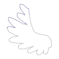 Cupid Teddy Bear with Wings Vase Ornament - ITH Project - Machine Embroidery Design