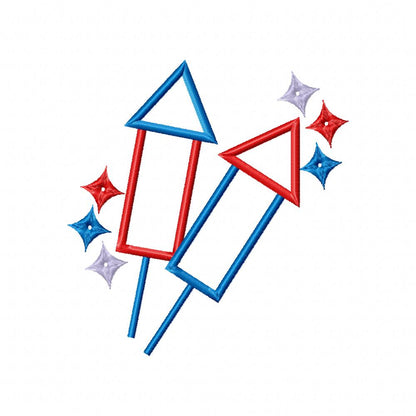 4th of July Firecrackers - Applique