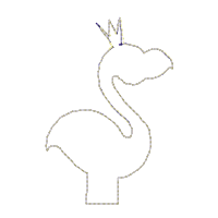 Flamingo Pencil Topper - ITH Project - Machine Embroidery Design