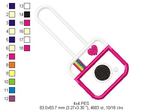 Instagran Keychain - ITH Project - Machine Embroidery Design