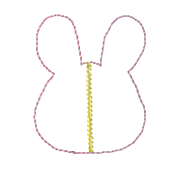 Pacifier Holder Bunny Boy - ITH Project - Machine Embroidery Design