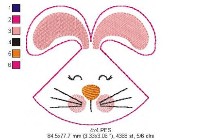 Bunny Bookmarker - ITH Project - Machine Embroidery Design