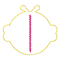 Pacifier Holder Bee - ITH Project - Machine Embroidery Design