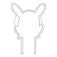 Pikachu Pencil Topper - ITH Project - Machine Embroidery Design