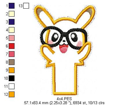Pikachu Pencil Topper - ITH Project - Machine Embroidery Design