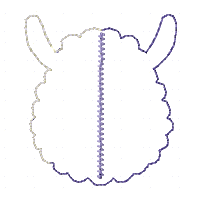 Llama Pacifier Holder - ITH Project - Machine Embroidery Design