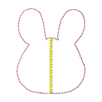 Bunny Girl Pacifier Holder - ITH Project - Machine Embroidery Design