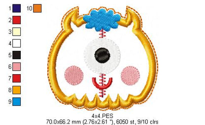 Monster Pacifier Holder - ITH Project - Machine Embroidery Design