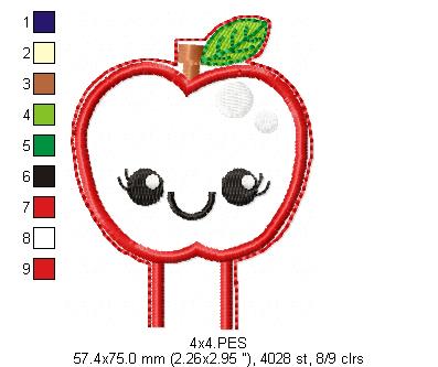 Apple Pencil Topper - ITH Project - Machine Embroidery Design