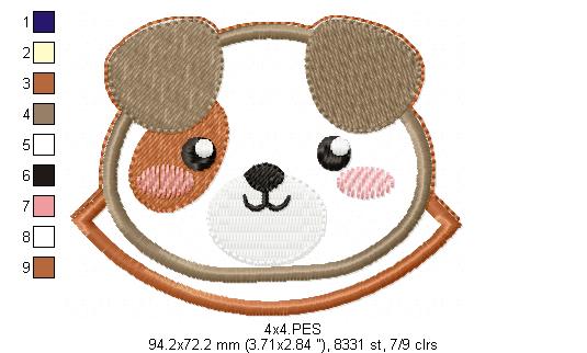 Cute Dog Bookmarker - ITH Project - Machine Embroidery Design