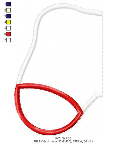 Santa Claus Door Hanger - ITH Project - Machine Embroidery Design