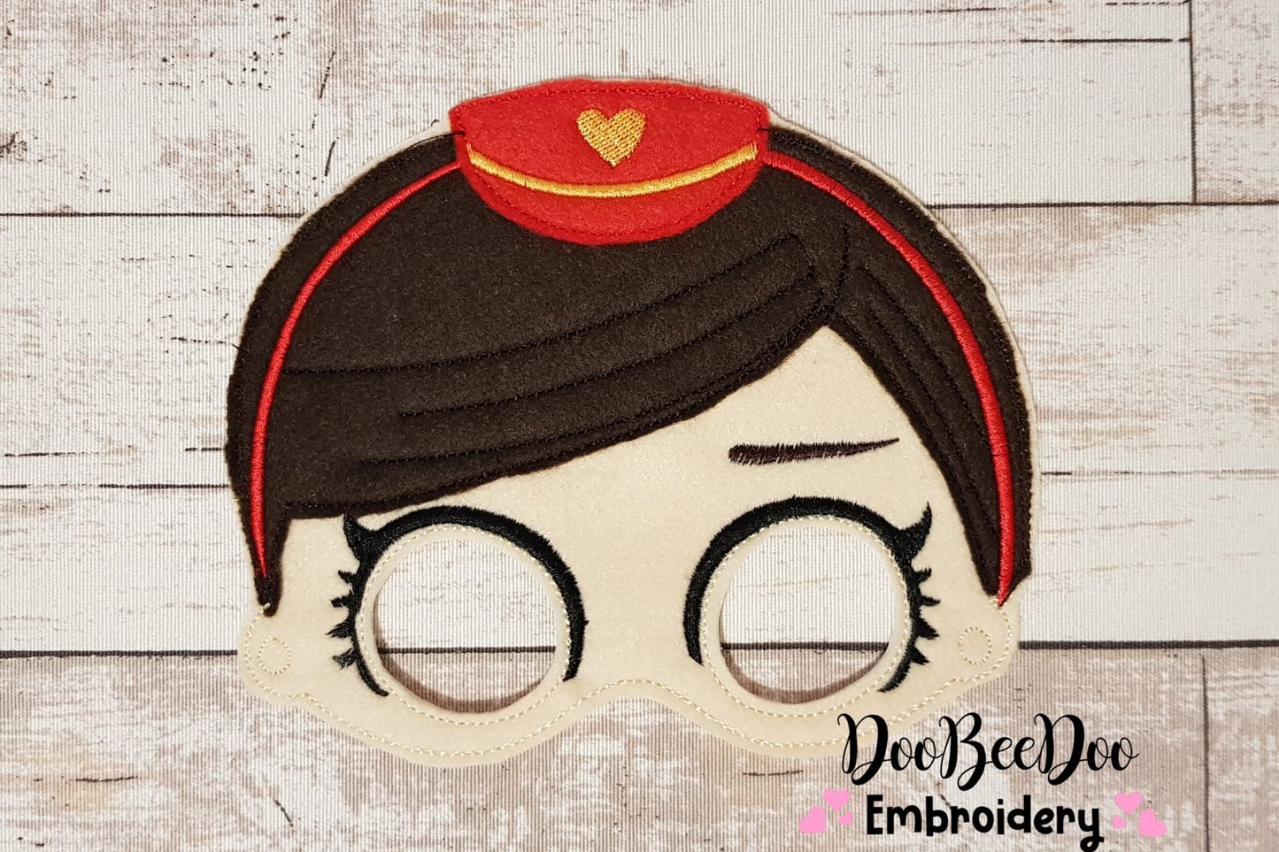 Dolls Mask - Set of 10 designs - ITH Project - Machine Embroidery Design