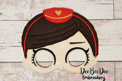 Dolls Mask - Set of 10 designs - ITH Project - Machine Embroidery Design