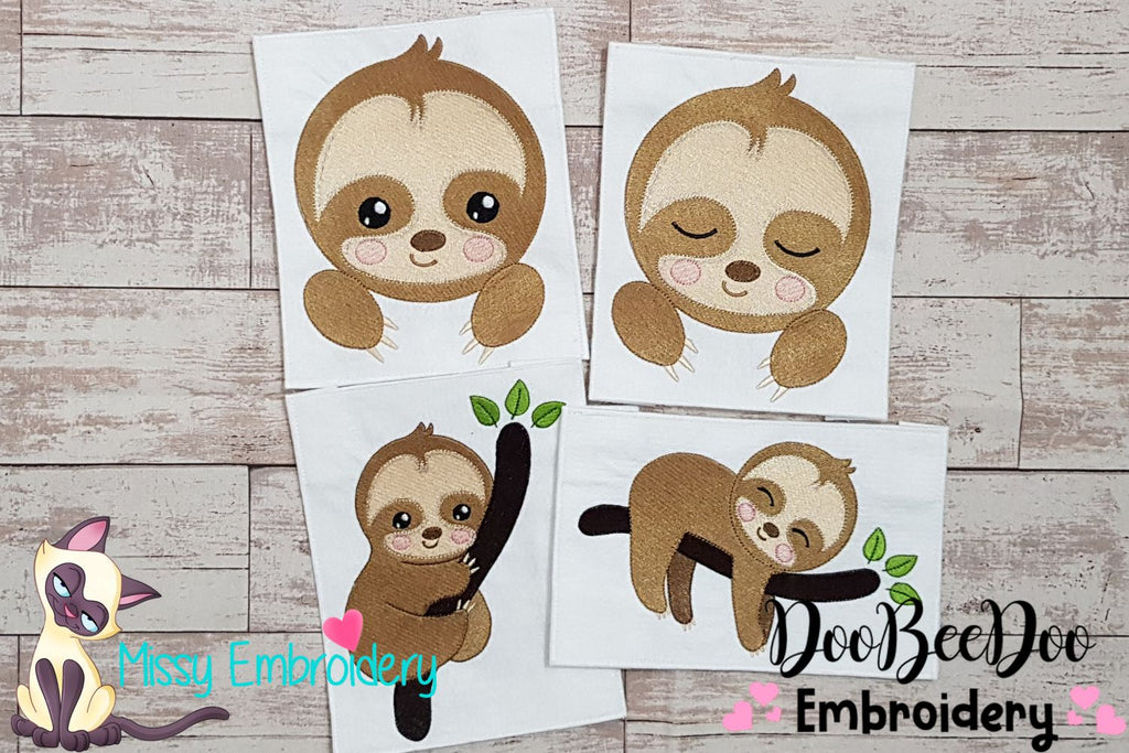 Baby Sloth - Set of 4 designs - Fill Stitch