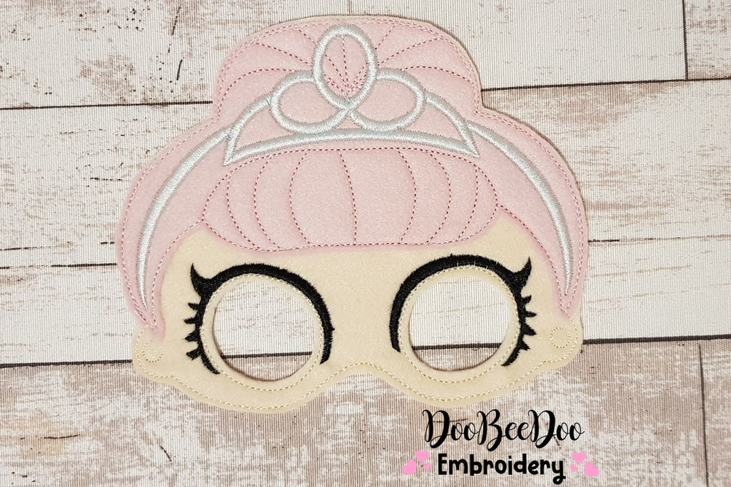 Dolls Mask - Set of 10 designs - ITH Project - Machine Embroidery Design