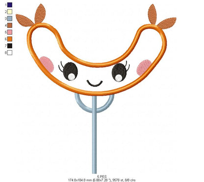Oktoberfest - Sausage - Germany  -  Applique  -6 sizes -  Machine Embroidery Design