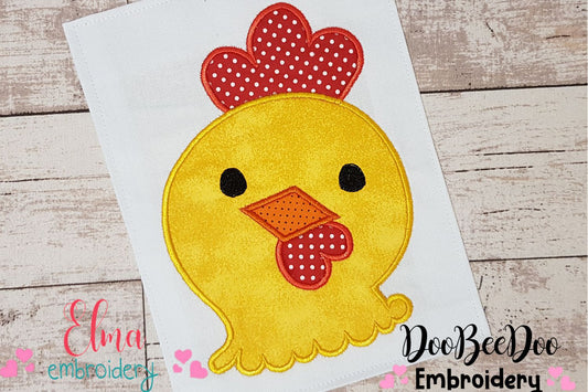 Rooster Face - Applique Embroidery