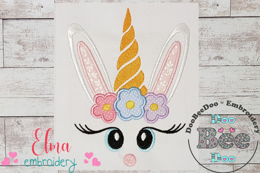 Unicorn Bunny Girl - Applique