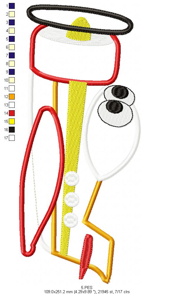 Airplane  - Applique - 6 Sizes - Machine Embroidery Designs