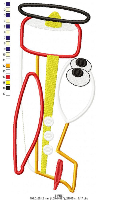 Airplane  - Applique - 6 Sizes - Machine Embroidery Designs