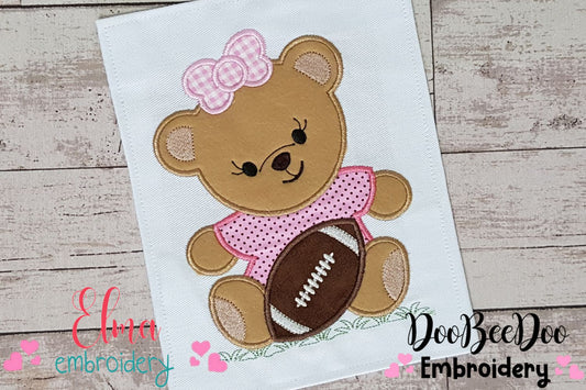 Teddy Bear and Football - Applique