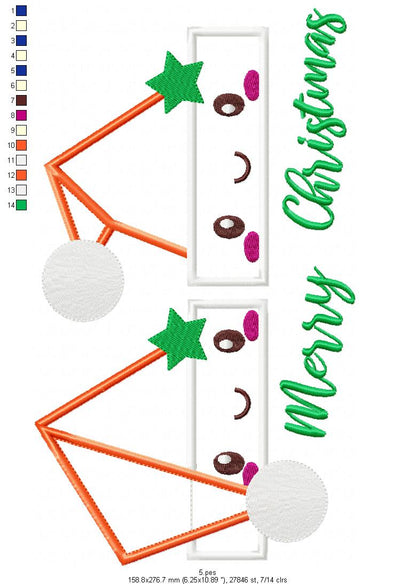 Santa Claus Cap -  6 Sizes - Applique - Machine Embroidery Design
