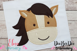 Horse Face Boy - Aplique Embroidery