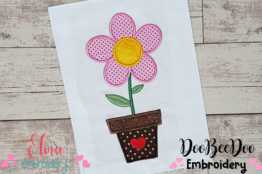 Spring Flower Vase - Applique