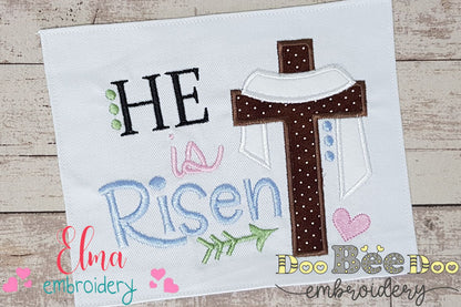 He is Risen - Applique - Machine Embroidery Design
