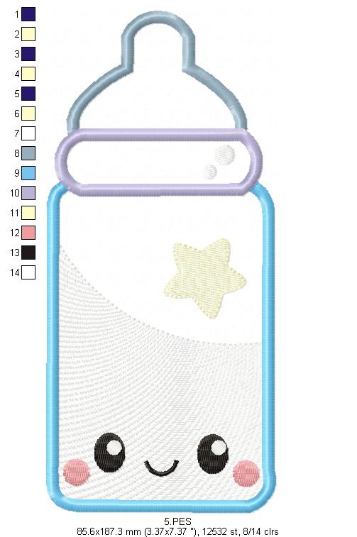 Baby bottle - Applique-  6 Sizes - Machine Embroidery Designs